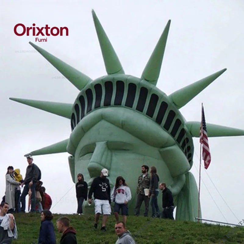 Unique Jumbo Giant Inflatable Statue of Liberty Head Balloon, the Best Choice for Advertising and Decoration, Instantly Attracti