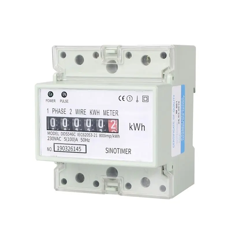 【SPECIAL OFFER】Electric Single Phase Two Wire AC 220V 100A Meter KWh Counter Consumption Analog Electricity Wattmeter(A)