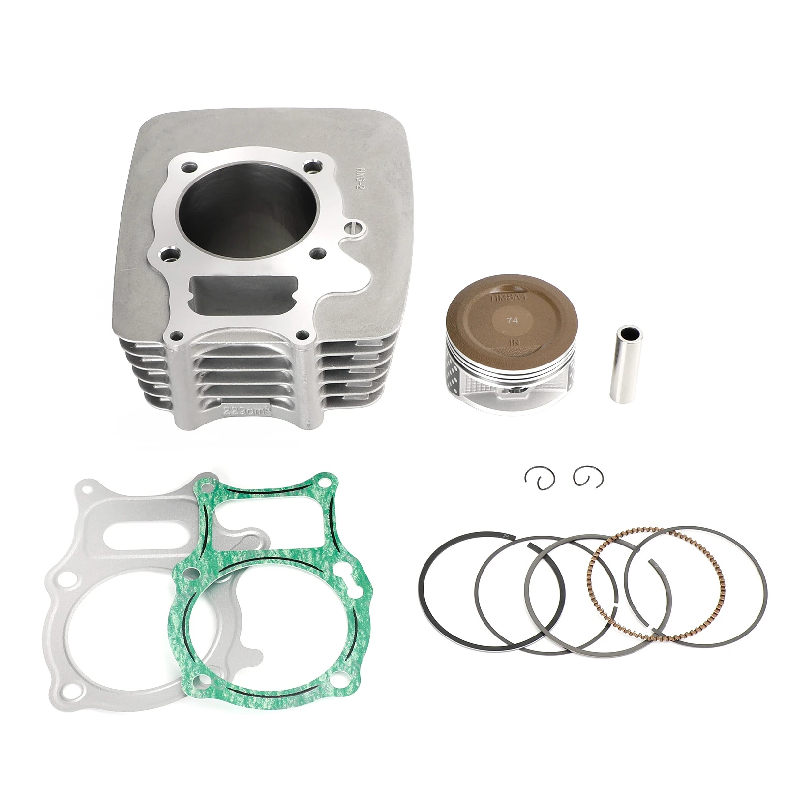 

Artudatech 74mm Big bore Cylinder Jug Piston Top End Kit for Honda TRX 250EX 250X Recon 250