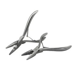 1 PC Silver Stainless Steel Clamp Hair Extension Plier with small grooves Keratin Hair Extensions Tools