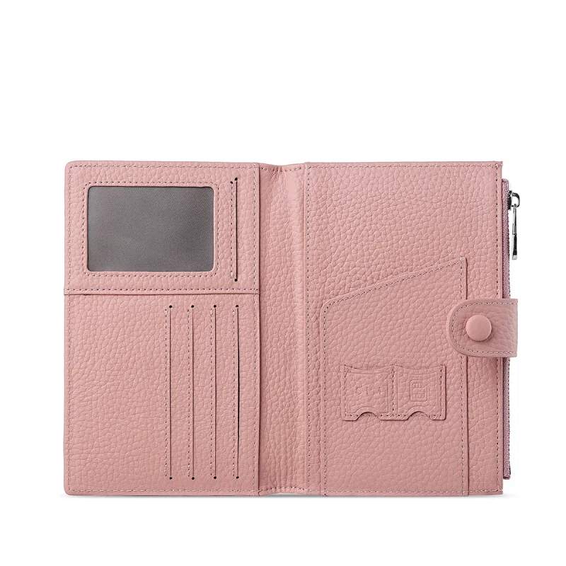 Western Rfid Blocking Leather Large Capacity Passport Wallet Fashion Multifunction Zipper Design Men Wallet Travel