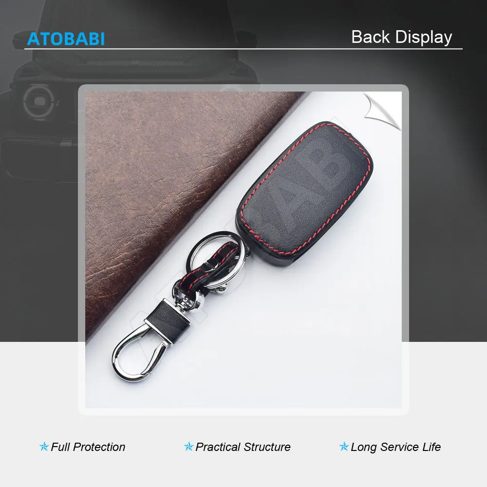Leather Car Key Case Remote Key Cover Protector For Audi A3 A4 A6 A5 A7 A8 TT Q3 Q5 Q7 Q8 Allroad Cabriolet Quattro Accessories
