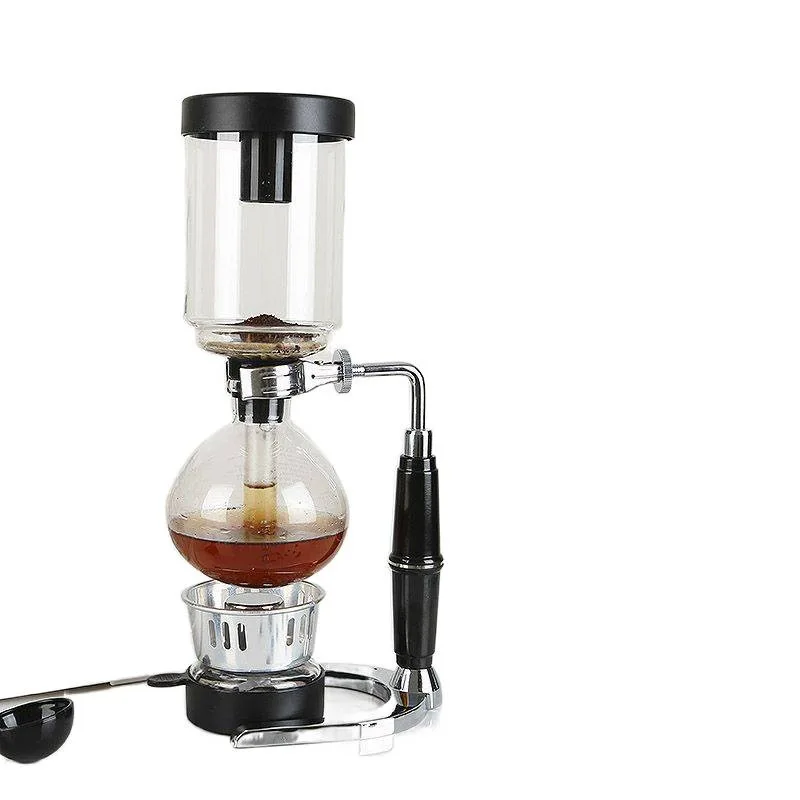 Coffee  Siphon Pot, Coffee Pot, Manual  Brewing Utensil Set, A Complete Set of Glass Upper and Lower Pot Accessories