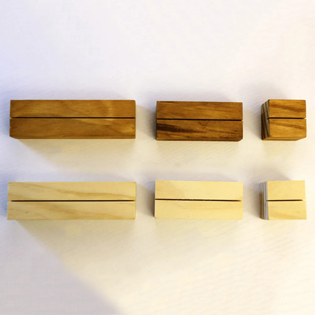 12Pcs Wood Memo Clips Holder Natural Wooden Stump Shape Photo Table Number Display Stand for Wedding Dinner Party Restaurant Use