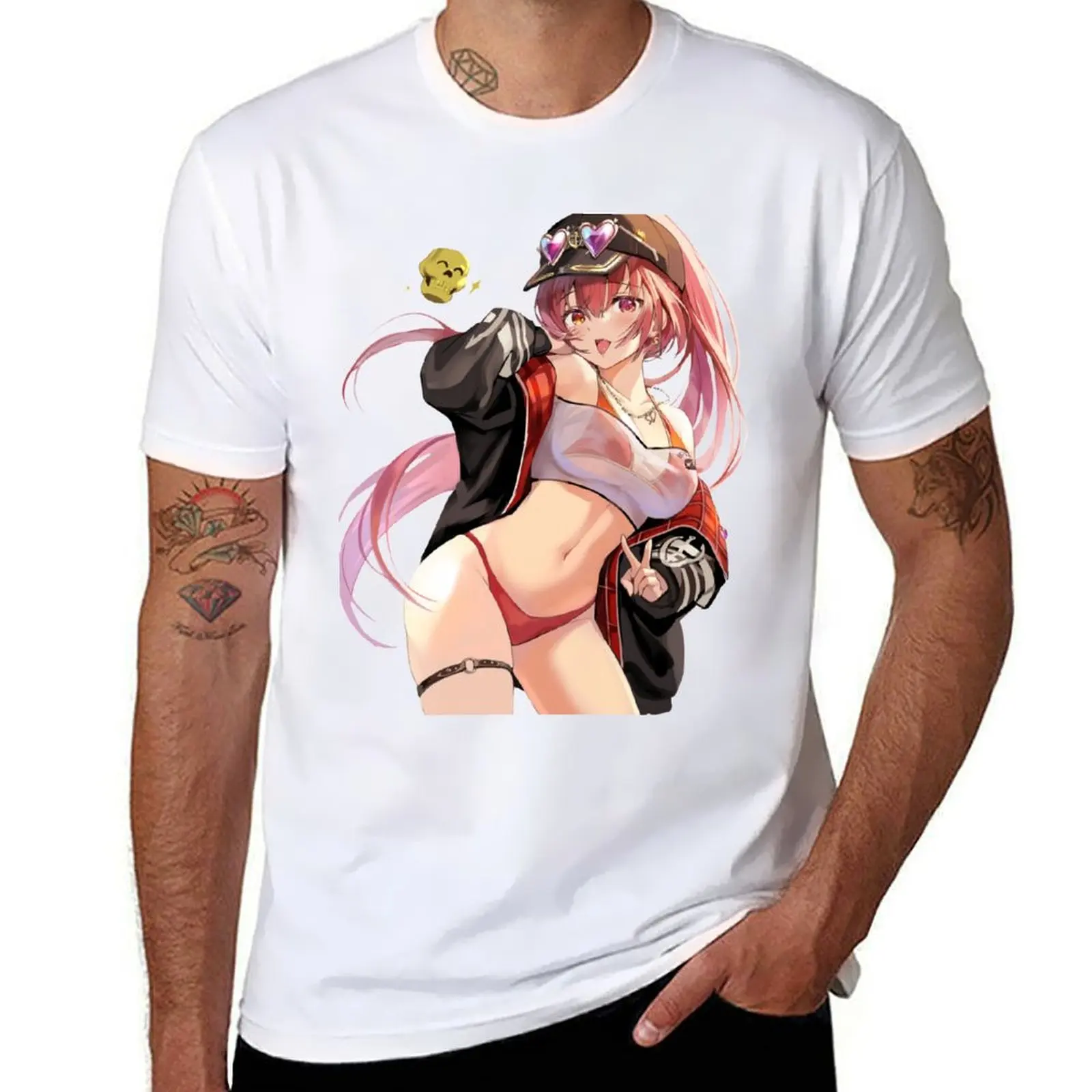 

Houshou Marine T-Shirt man t shirts graphic t shirts for man graphic vintage T-Shirt