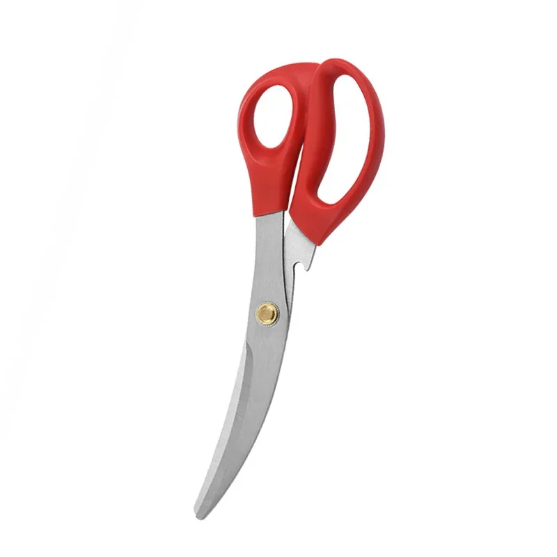 1pc Stainless Steel Kitchen Scissors - Multipurpose Seafood Scissors for Lobster, Crab, Poultry, and Vegetables - Ergonomic Hand