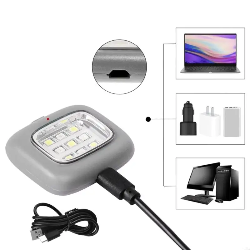 ไฟคลิปโคมไฟ LED ความปลอดภัย jogging LED ไฟสนามแม่เหล็ก USB ชาร์จไฟวิ่งโคมไฟกลางแจ้งกระเป๋าเป้สะพายหลังหัวเข็มขัด