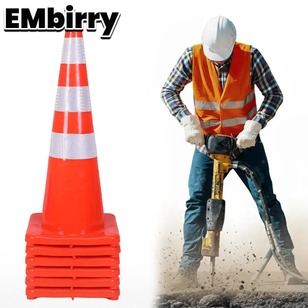 

Конусы строительные 35 дюймов, 6 штук в упаковке, из ПВХ, с отражающими элементами для строительных работ, дорог, парковок