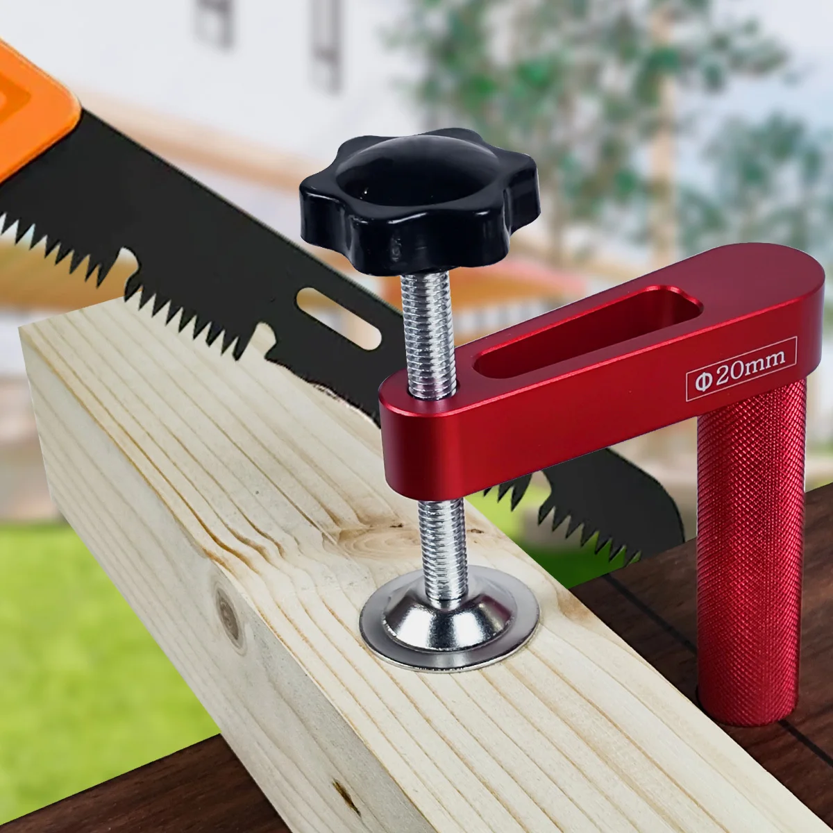 1 Stück Aluminiumlegierung Werkbank-Hohlklemme, 19mm / 20mm Tischbefestigungsclip für Holzbearbeitungs-Werkbank, Schreiner-DIY-Befestigungswerkzeug – Detail 4