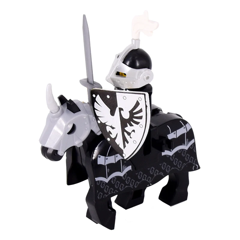 Animals Horse Mount Knights War Horse mini Action Figures Model Building Blocks LOTR Bricks Medieval Toys For Children Gifts