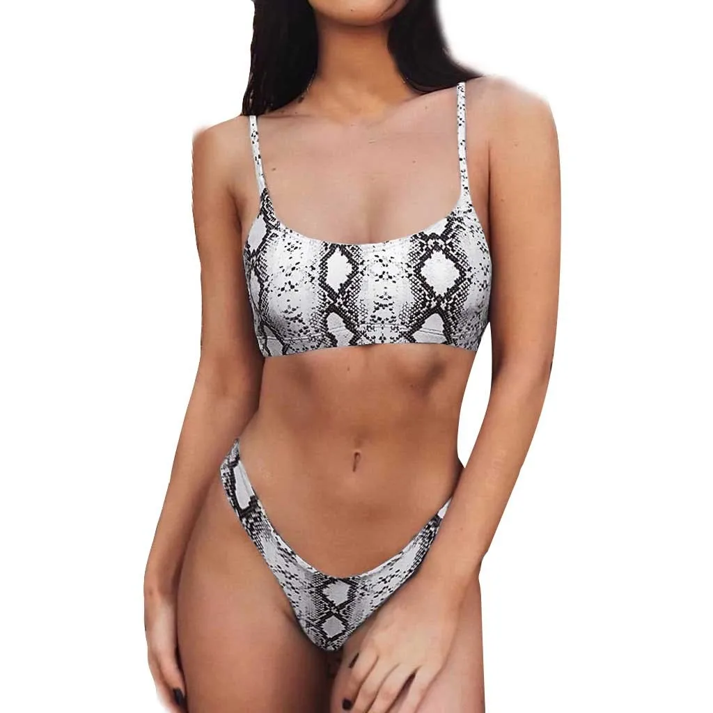 Frauen Drucken Push-Up Gepolsterter Bh Strand Bikini Set Badeanzug Zwei-Stück Bademode Weibliche Bademode Bikini Monokini Badeanzüge Frauen