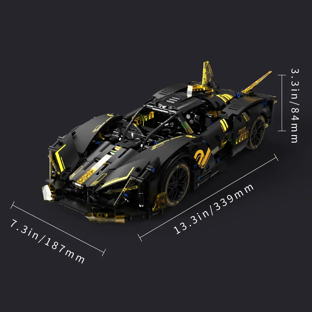 Supersportwagen-Bausteine, Automodell im antiken Maßstab, Rennwagen-Baukästen für Erwachsenen-und Jugend kollektionen (1157 Stück)