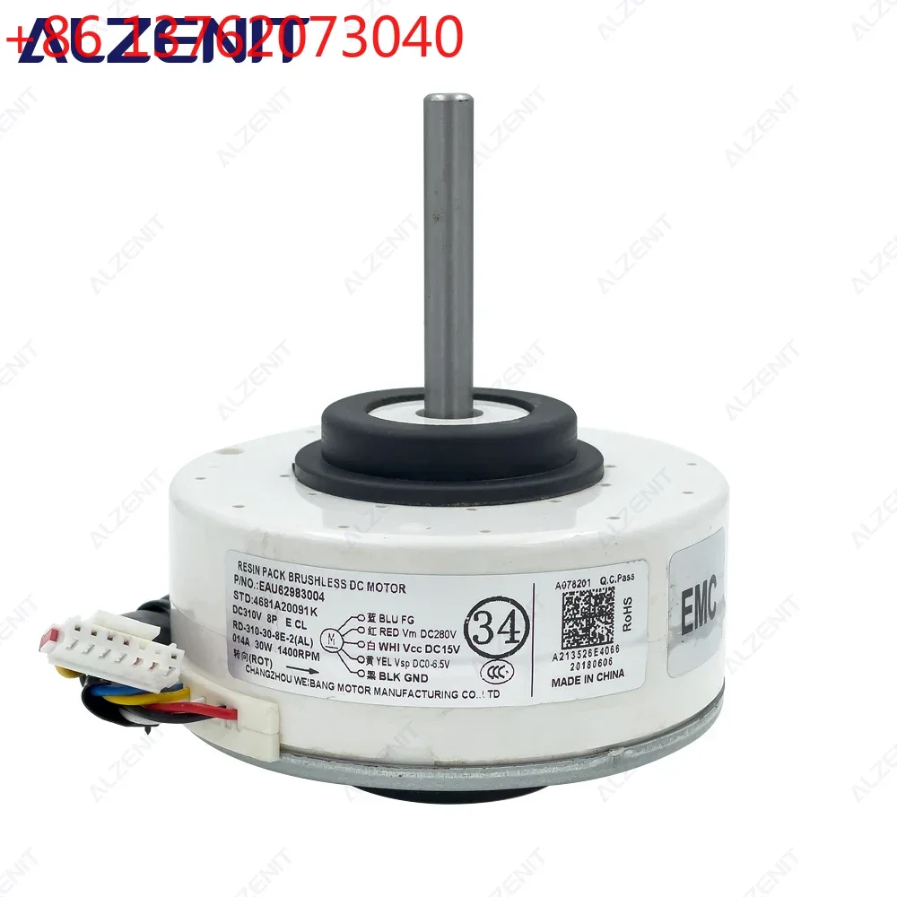 New For LG Air Conditioner DC Fan Motor RD-310-30-8E-2(AL) SIC-37CVJ-F130-3 EAU62983004 4681A20091K Conditioning Parts