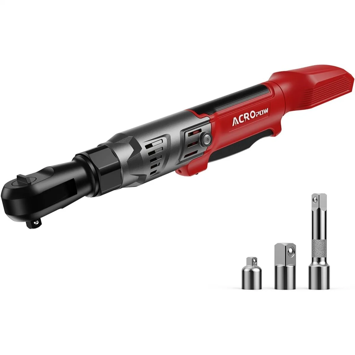 

3/8" Cordless Ratchet Wrench, 74Ft-Lbs Brushless Motor, Compatible with Milwaukee 18V Battery, Variable Speed, with Adapters &