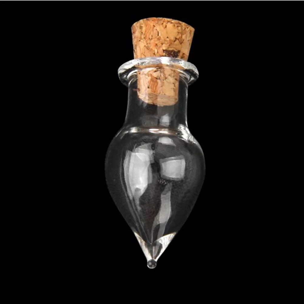 

10pcs Transparent Teardrop Mini Glass Bottles 2.8*2.0Cm Handmade With Cork For Diy Decor Wish Bottle Filler Gift Home Decoration