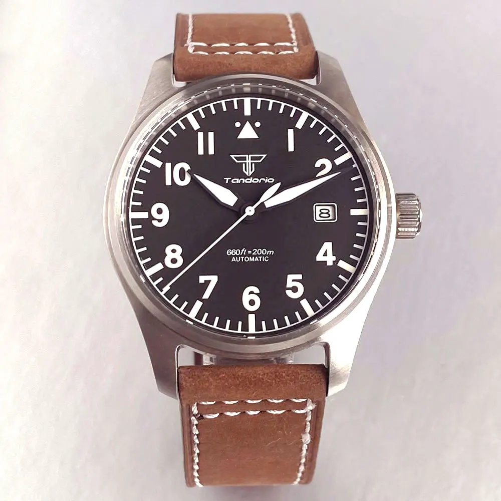 39mm Pilot Aviator Diving Watches Miyota8215 Automatic Mechanical Watch for Men 20BAR Waterproof Sapphire Crystal 316L Steel