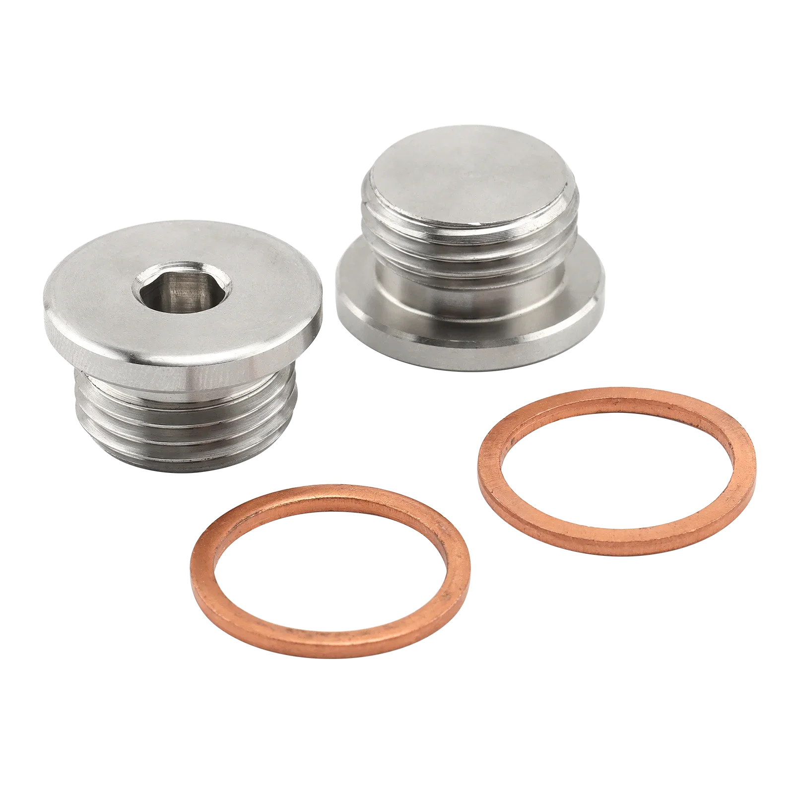 ปลั๊กปิดช่องเซ็นเซอร์ออกซิเจน O2 แบบหกเหลี่ยม ขนาด 18 มม. สำหรับท่อไอเสีย Universal M18 ใช้กับรถฮาร์เลย์ แทนที่อะไหล่แท้ OEM 66054-06 Vance & Hines 16925