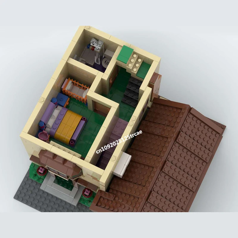 Nuevo 2036 Uds. Famosa vista de dibujos animados Moc casa Simpsoned casa Modular modelo bloques de construcción Diy Ideas creativas chico juguete regalo de cumpleaños