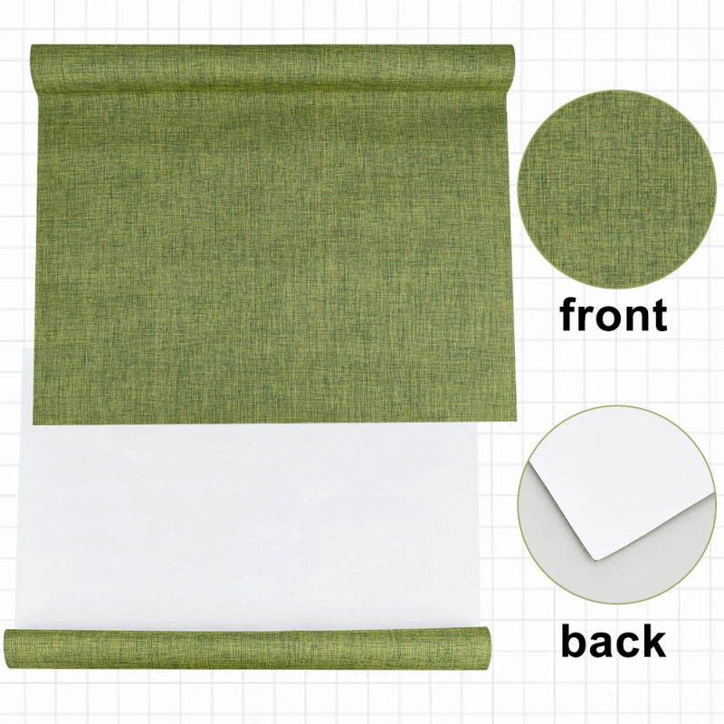 39.4x16.9 Inch Olive Book Binding Cloth Bookcover Fabric Surface with Paper Backed Book Cloth Close-Weave Book Cloth for Book