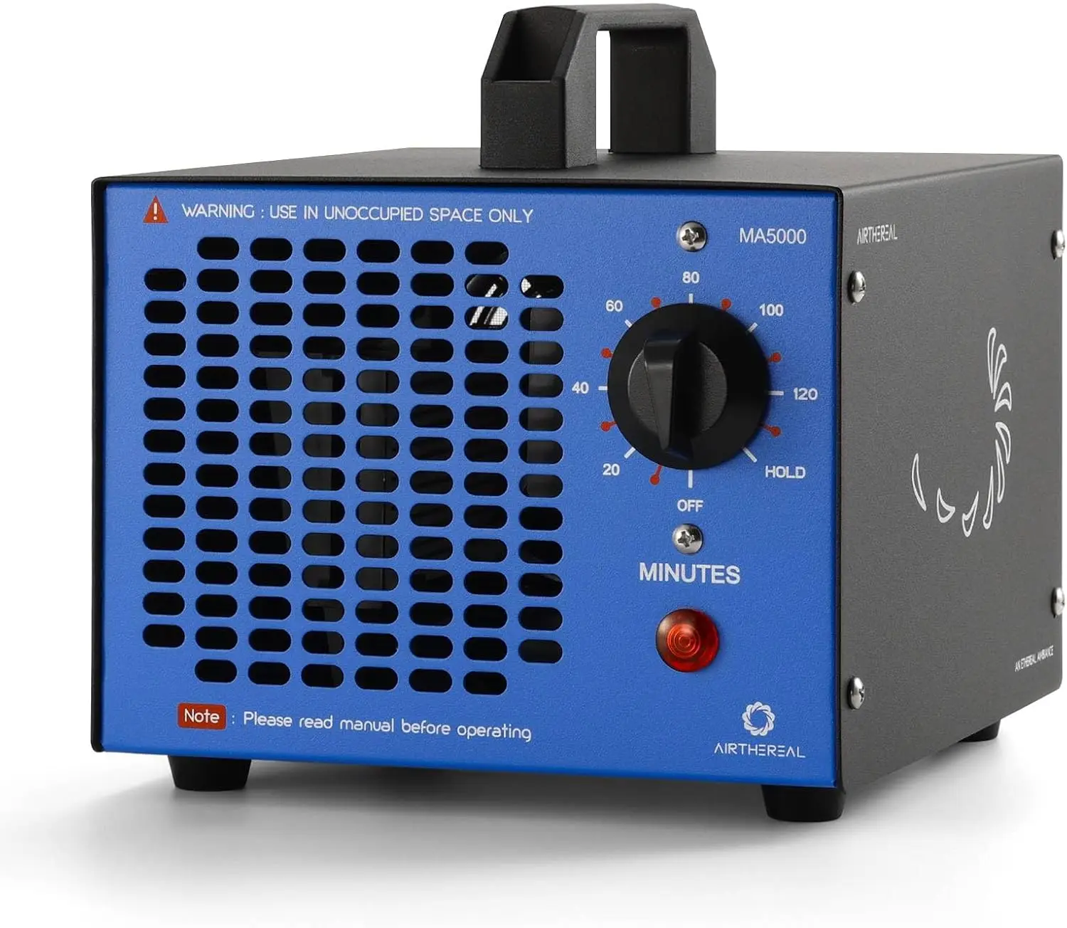 

Commercial Ozone Generator for Odor Removal, High Capacity Air Ionizer for Rooms, Smoke, Cars, Pets up to 2000sq.ft., Blue