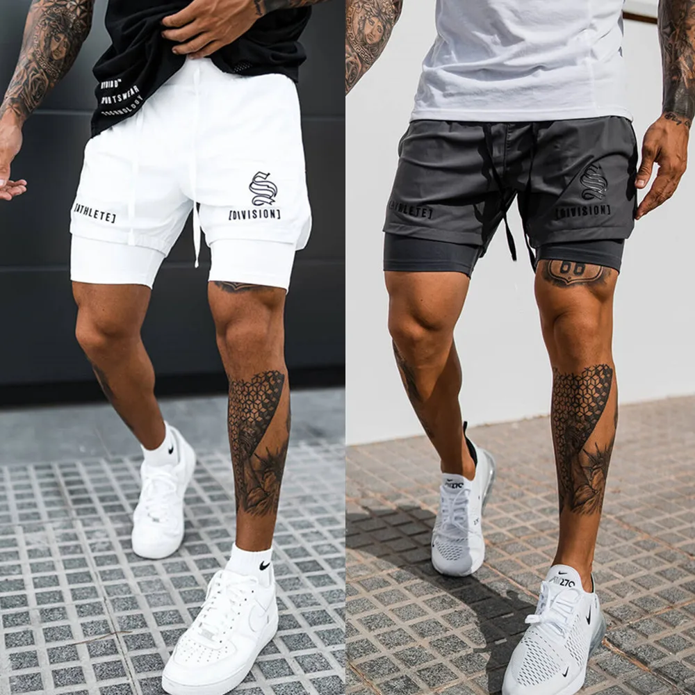 

2024 Summer New Men's Fashion Beach Shorts Woven Quick Drying Multi-color Sports Double-layer Quarter Pants Men