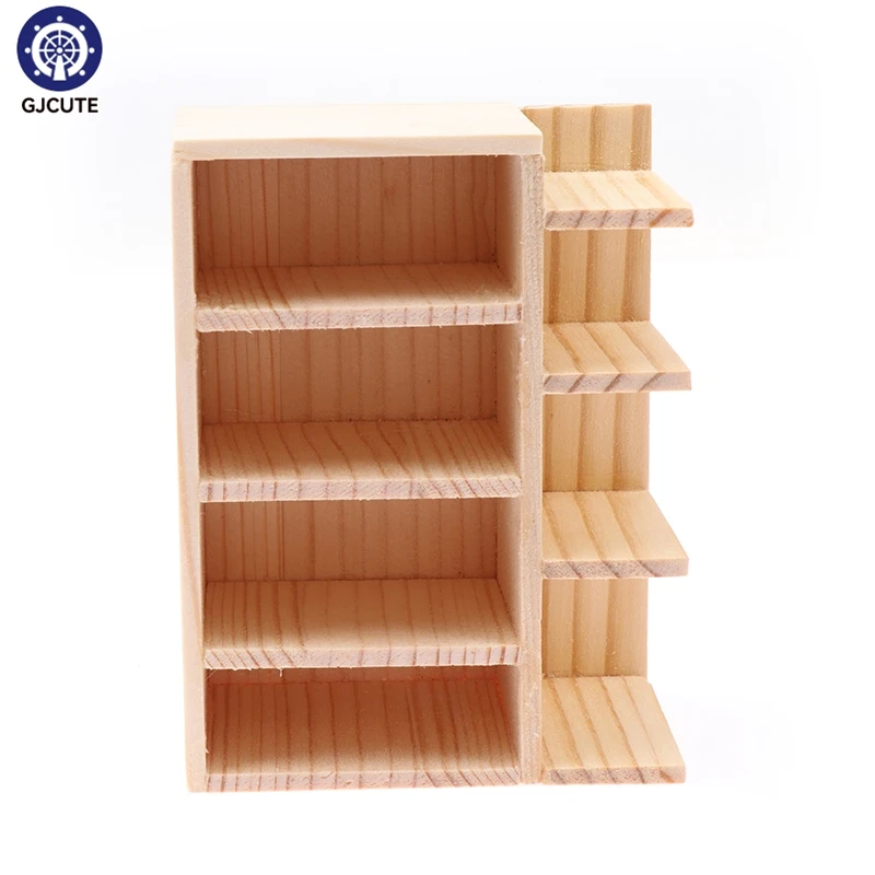 

1/12 Dollhouse Simulation Bookcase Storage Cabinet Dollhouse Living Room Decor Dolls House Miniature Furniture Accessories