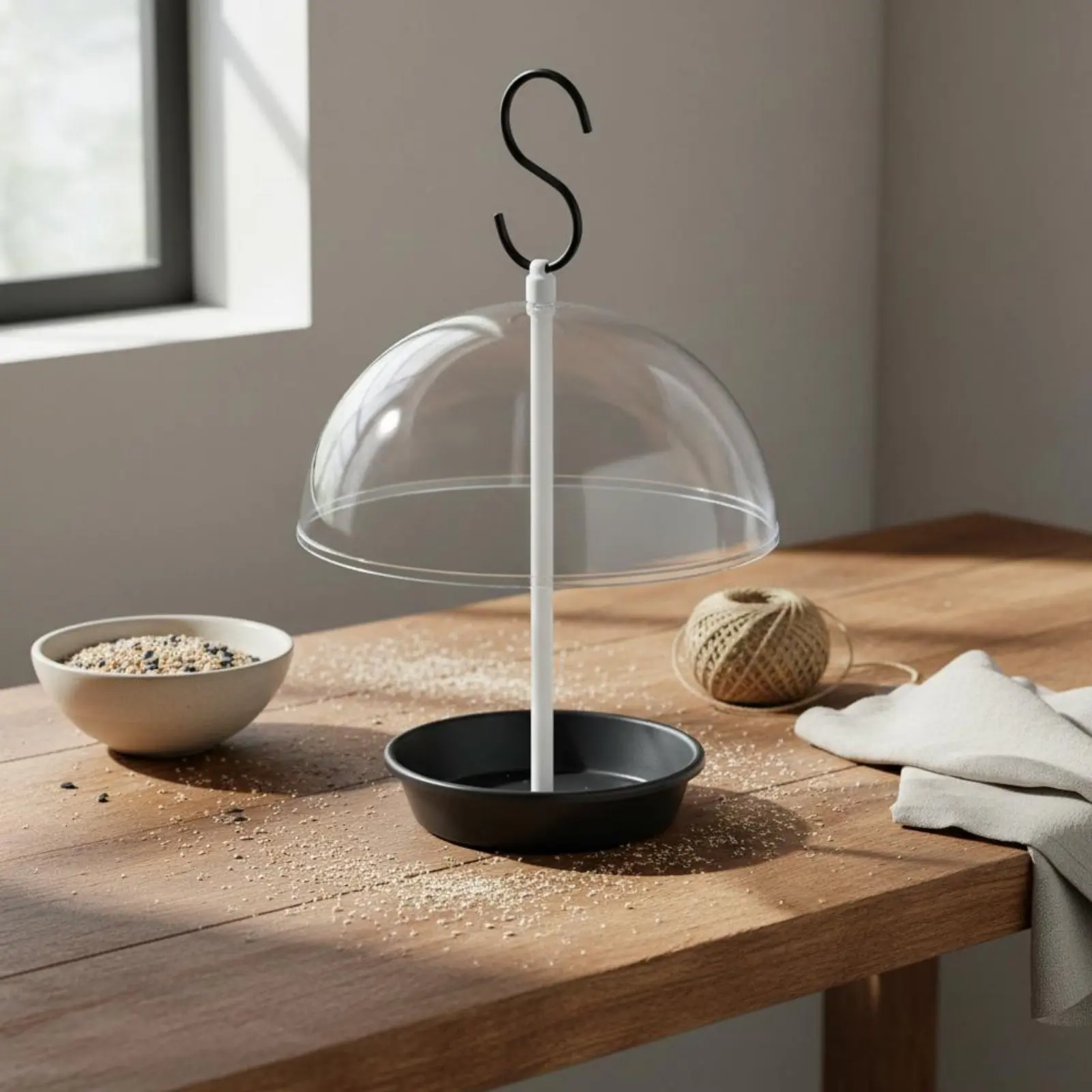 

Hemispherical Avian Feeder Easy to Hang Hanging Tray Avian Feeder Birding Accessory Modern Design Long-Lasting Construction