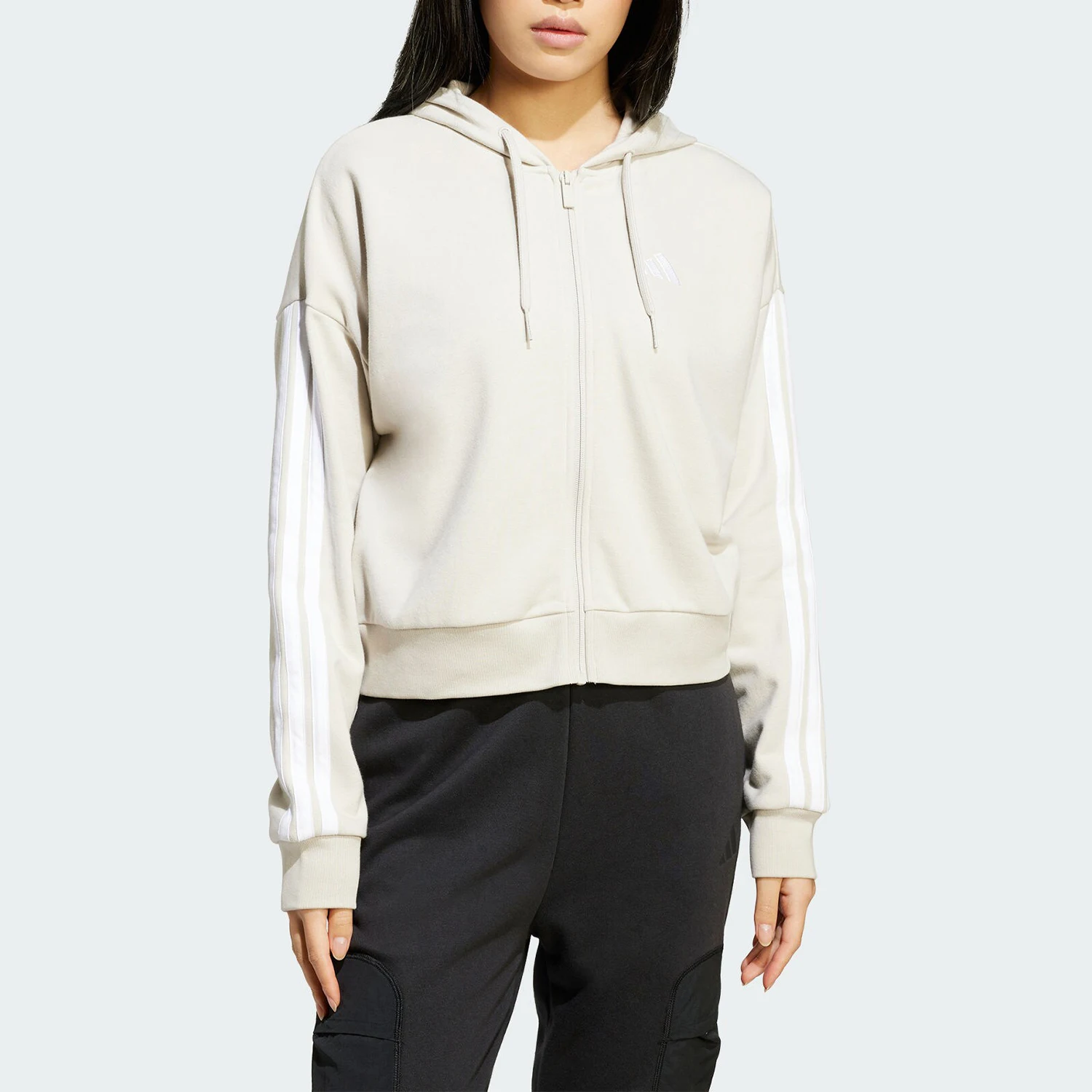 

Оригинальная женская куртка на молнии Adidas W 3S FT FZ HD JW1821