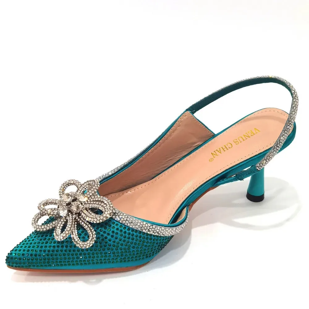 Neue spitze Damenschuhe und Sandalen, luxuriöse Designer-Sandalen mit hohen Absätzen für Hochzeiten, nigerianische Damenschuhe für Partys – Detail 20