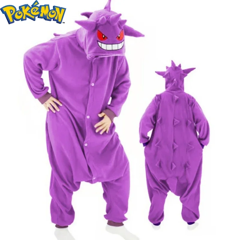 

New Pikachu Gengar Snorlax Costume Adult for Adolescent Clothing Pika Cosplay Adult Full Body Pijama Christmas Anime Pajam Gifts