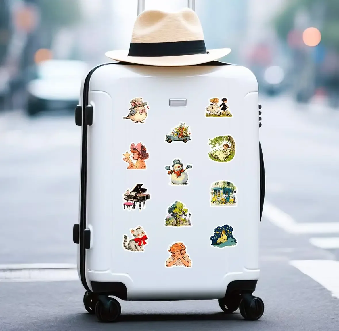 50 adesivos pastorais de graffiti estilo quadrinhos, adequados para decorar cadernos, capacetes e como adesivos de recompensa para crianças.