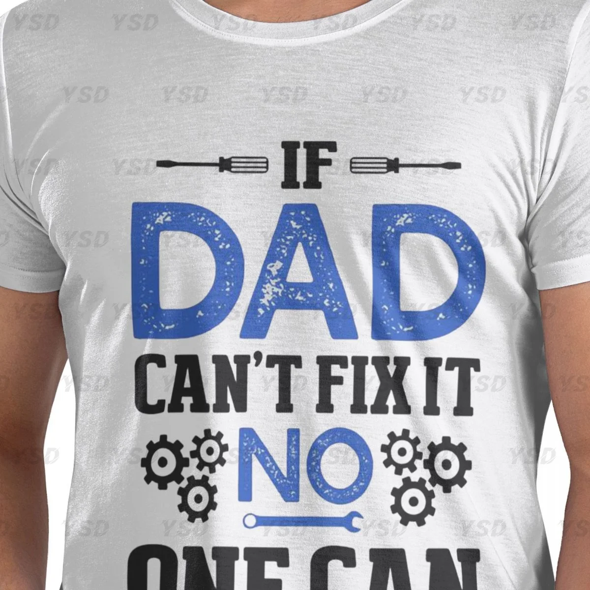 If Dad Can't Fix It We're Screwed Men's tight fitting sports T-shirt,Quick-Drying,Oversized T shirt