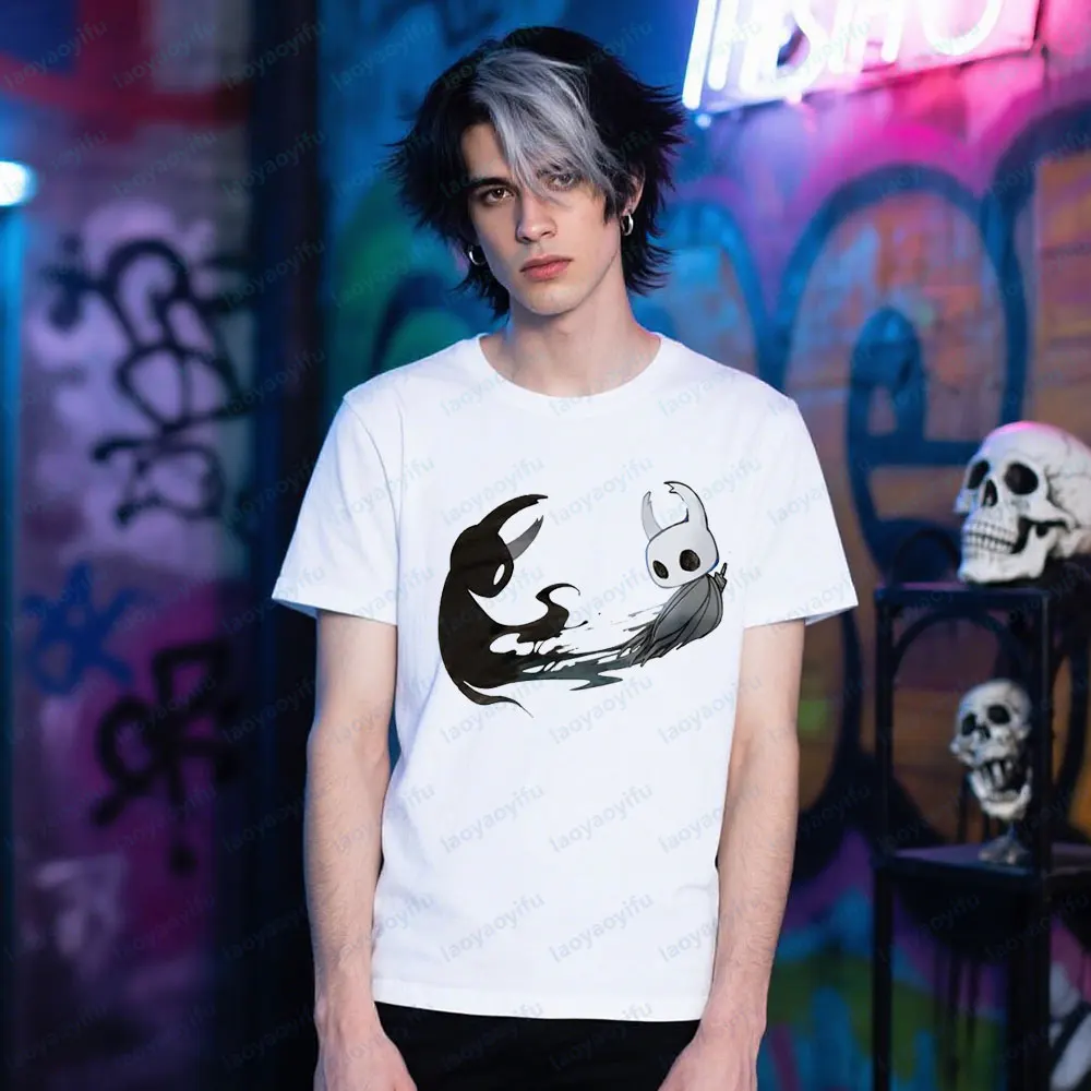 

Футболка Hollow Knight Game Lover с креативным узором и принтом, рубашка Harajuku, современная и модная футболка для мужчин и женщин, горячая распродажа, классическая футболка