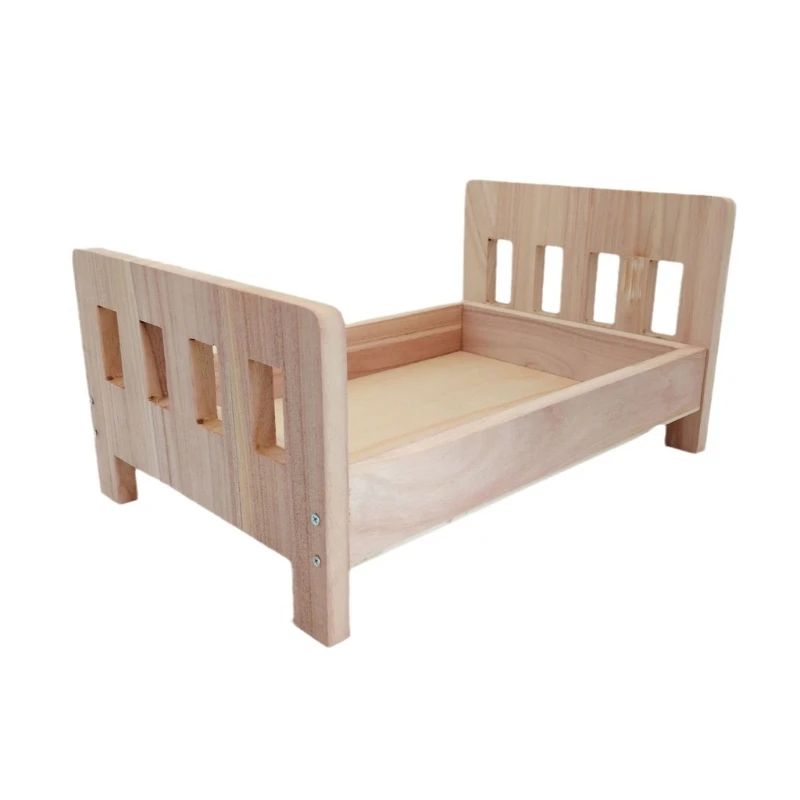 

Wooden Posing Bed for Newborns Photography 0-1 Month Baby Photoshoots Props