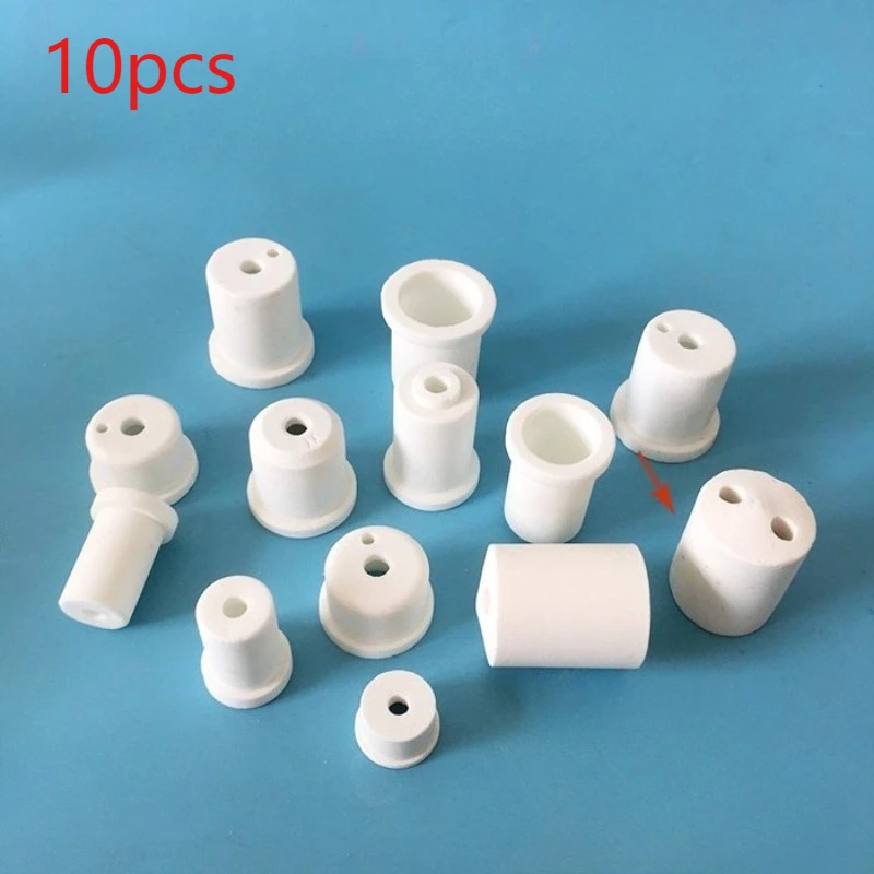 

10PCS ceramic insulating beads ceramic sleeve T-casing Electric heating tube High temperature insulating ceramic plug