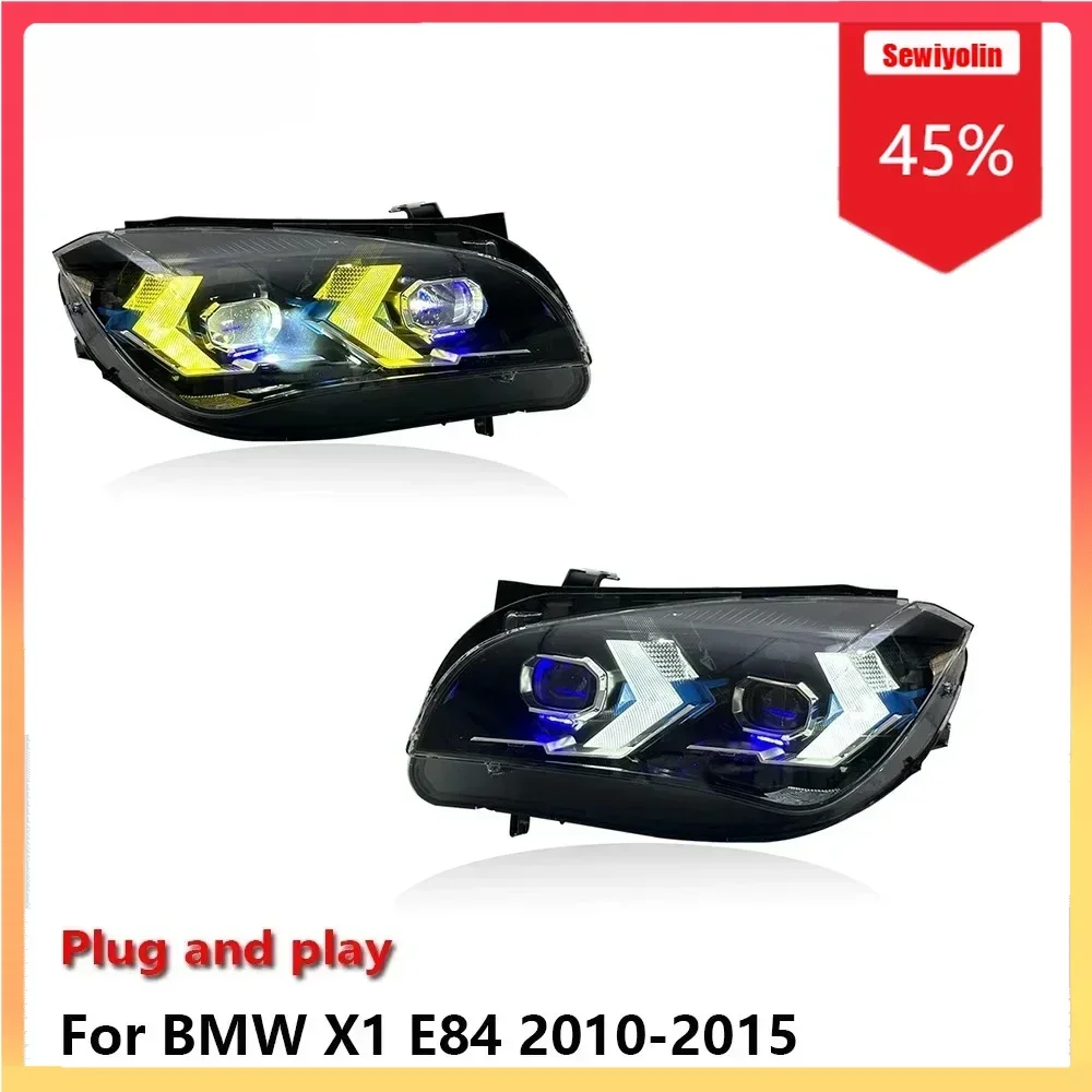 

Car Auto LED Headlight Light Accesorios Para Auto For BMW X1 E84 2010-2015 Auto Fog DRL Brake Turn Signal Lamp Plug And Play