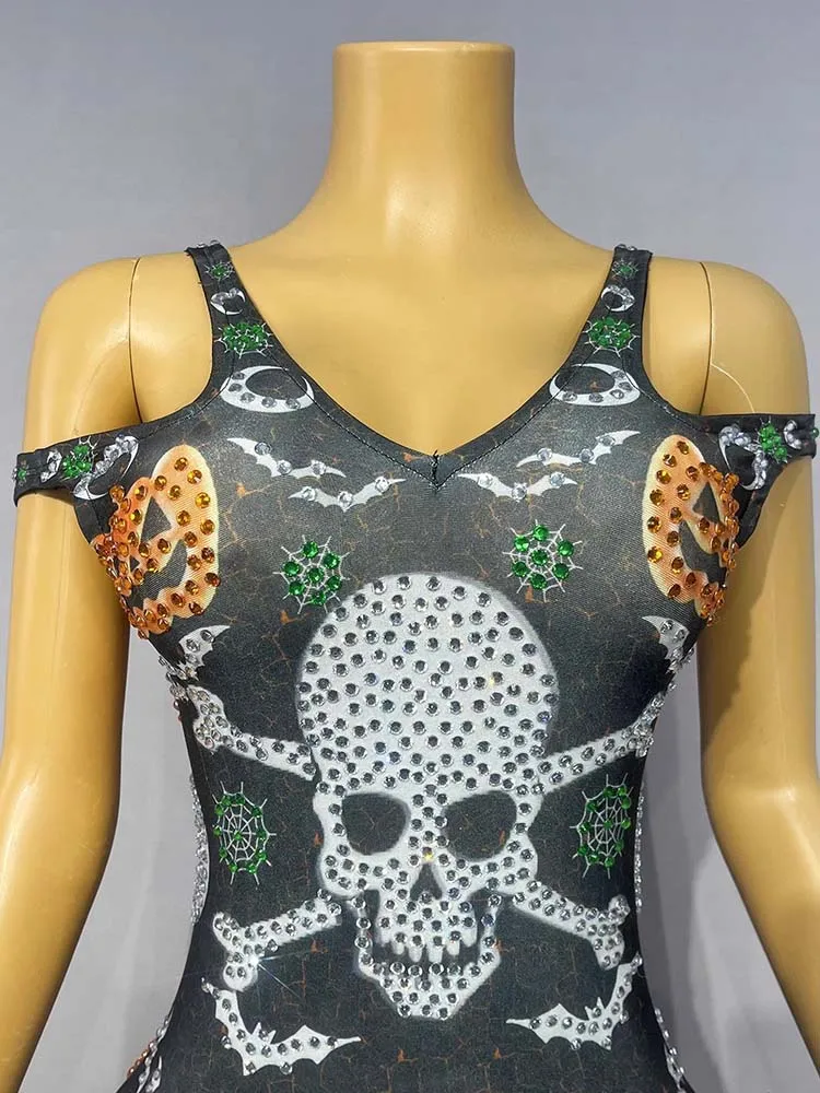 High Quality Hot Stamping Sexy Suspender Elastic Printed Jumpsuit 2025 New Fashion Custom Women'S Clothing