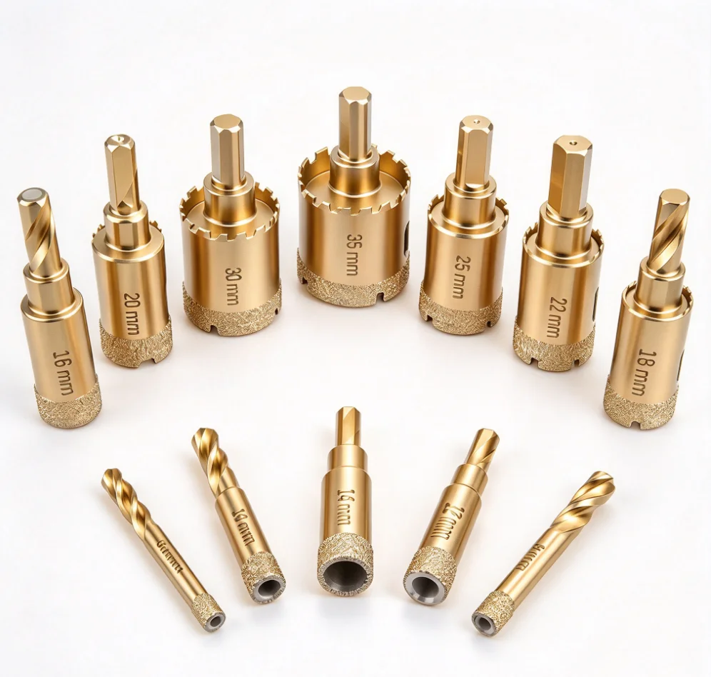 12Pcs Diamond Drill Bit Set 6-35mm Hole Saw Kit for Glass Marble Granite Ceramic Tile Wet Drilling Faucet Installation gallery 3