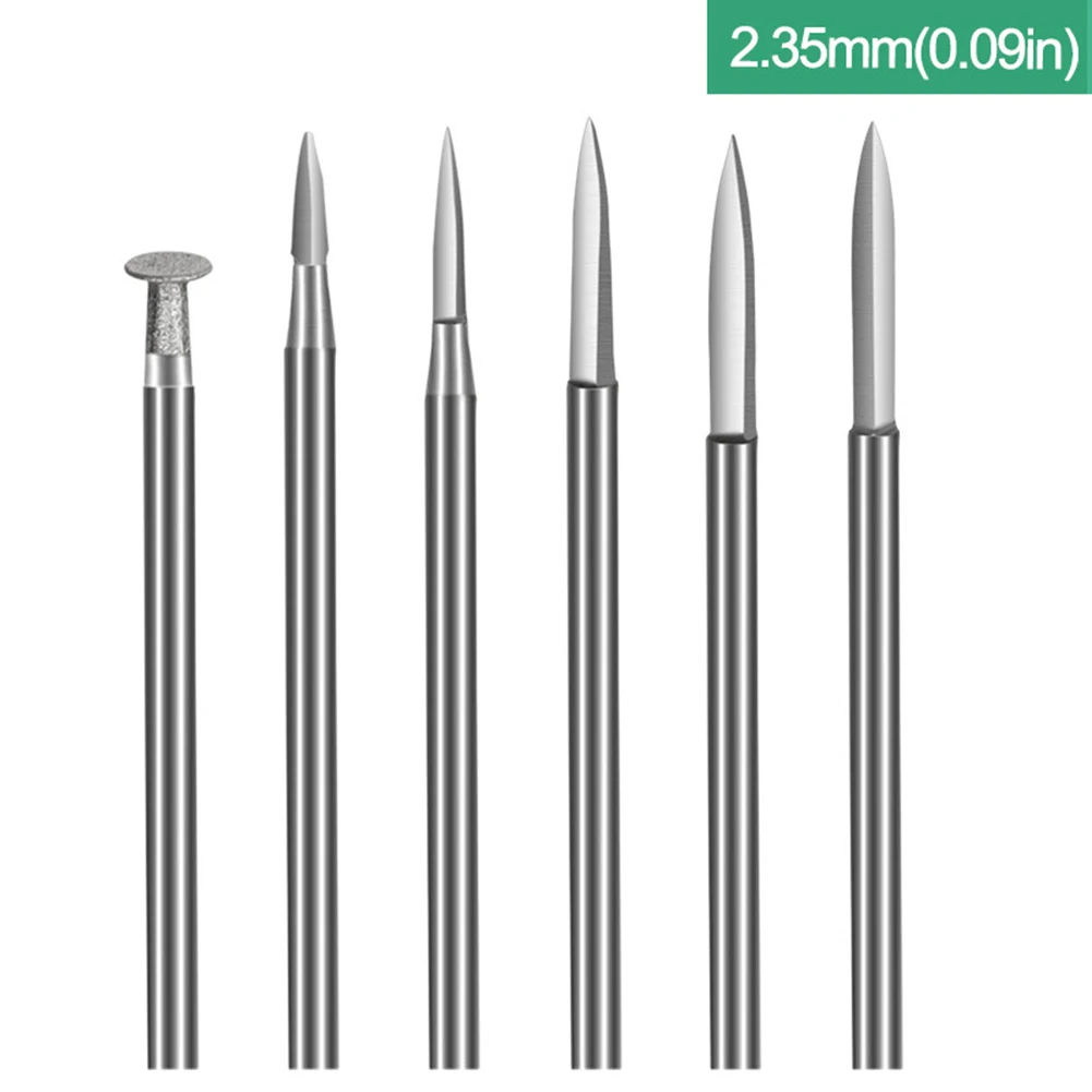 6pcs Wood Carving Drill Bits Set For Rotary Tool Engraving Drill Accessories Bit Wood Crafts Grinding Tool 3mm