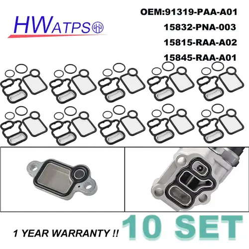 Imagen 1 del producto Juego de 1/5/10 para Honda Civic Si CR-V Accord Element Acura RSX Kit de juntas de válvula de carrete solenoide 91319PAAA01 15832PNA003 15815RAAA02