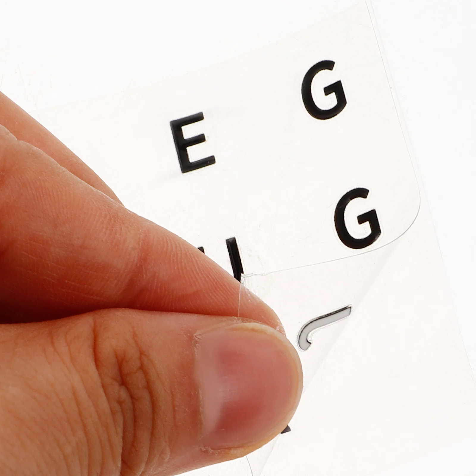 6 folhas de letras em inglês quebra-cabeça cubo adesivos convexo grande impressão decalques para idosos de baixa visão acessível cubo acessórios