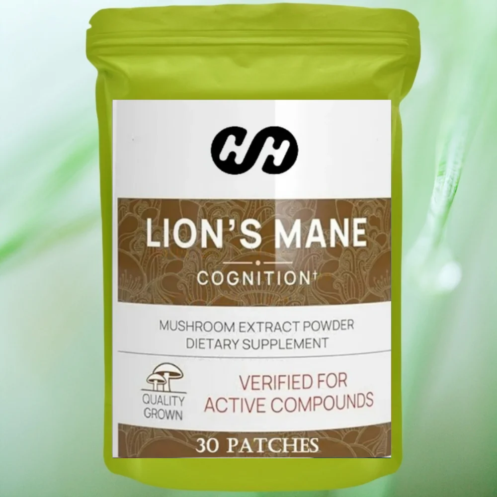 30 Patches Lion's Mane Mushroom Transdermal Patches for Brain Focus, Memory & Mood