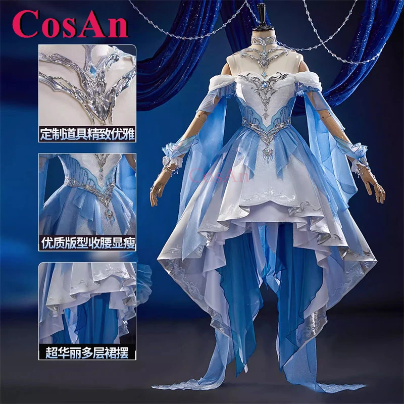 

CosAn Game Love And Deepspace Leading Lady Cosplay Costume Silent Sea Gossamer Waves Sweet Combat Dress Party Role Play Clothing
