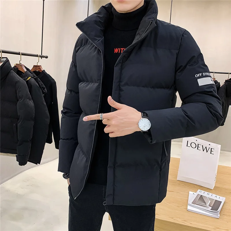 

Casual Men's Cotton-padded Clothes Autumn and Winter New Fashion Hong Kong Style Loose Large Size Warm Jacket Men's Clothing