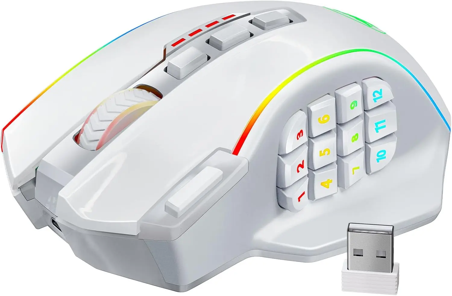 

Беспроводная игровая мышь с 16 программируемыми кнопками, 16K DPI, RGB-подсветкой, перезаряжаемая, для ПК, ноутбуков, MOBA и FPS игр