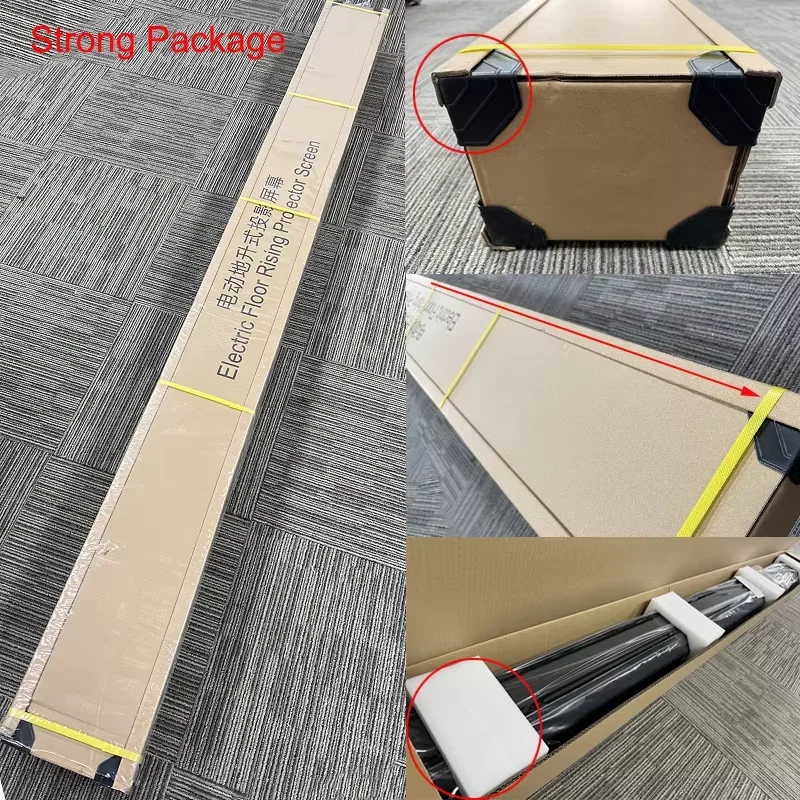 CLR Motorized Floor Rising Projection Screen 110 Inch 16:9 Ambient Light Rejecting ALR for Ultra Short Throw UST Projector 3D 8K