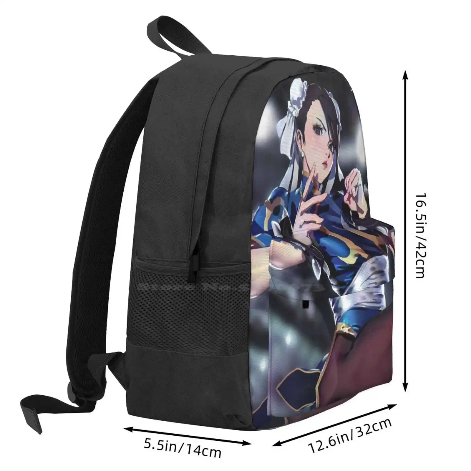 Chun Li Hot Sale Schoolbag Backpack Fashion Bags Fanart Anime Chun Li