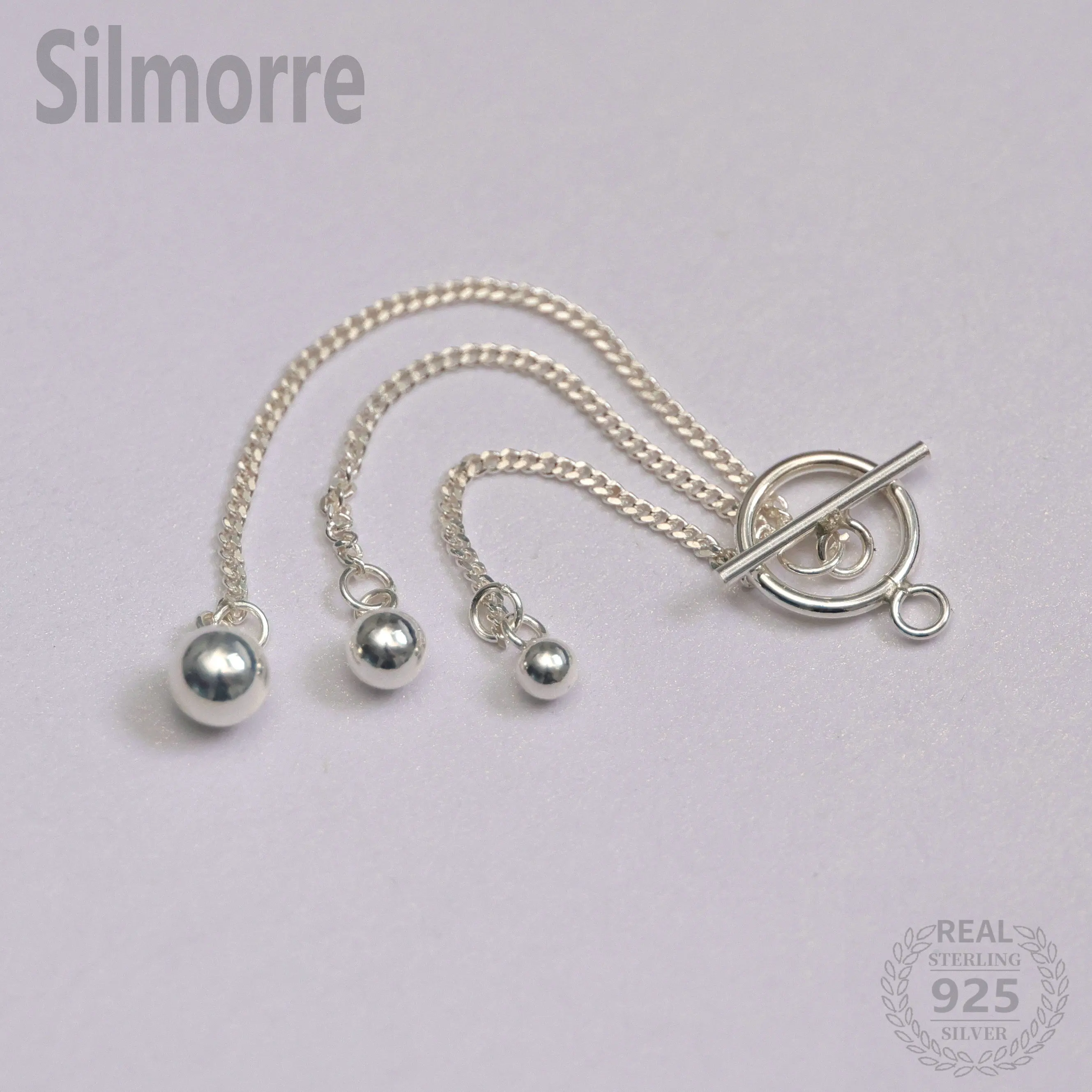 1SET  925 Sterling Silver OT Hook Connector for DIY Fine Jewelry Finding ZD0047