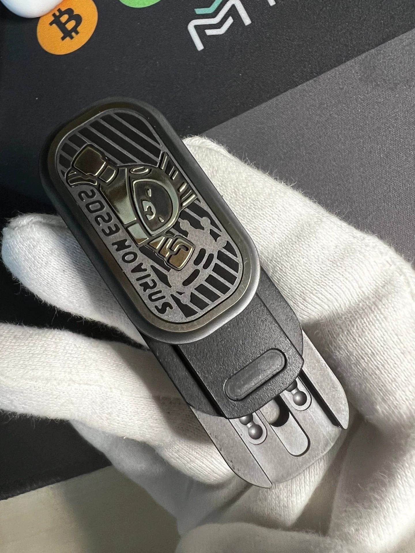 

01 нажимная пластина № 10 корпус из циркониевого сплава➕Черная средняя пластина PTFE