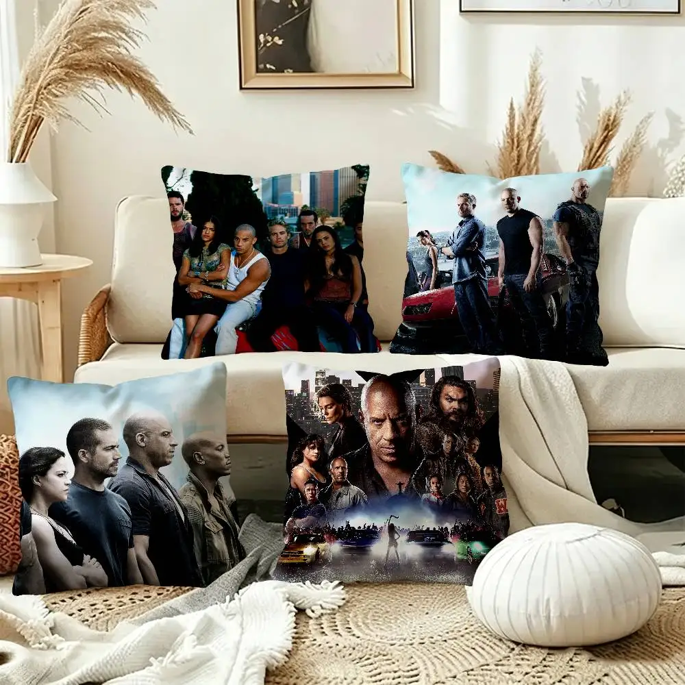Classic Movies Fast & Furious Cushion Cover Inches Farmhouse Decor Home Throw Pillow Covers for Couch Decorations